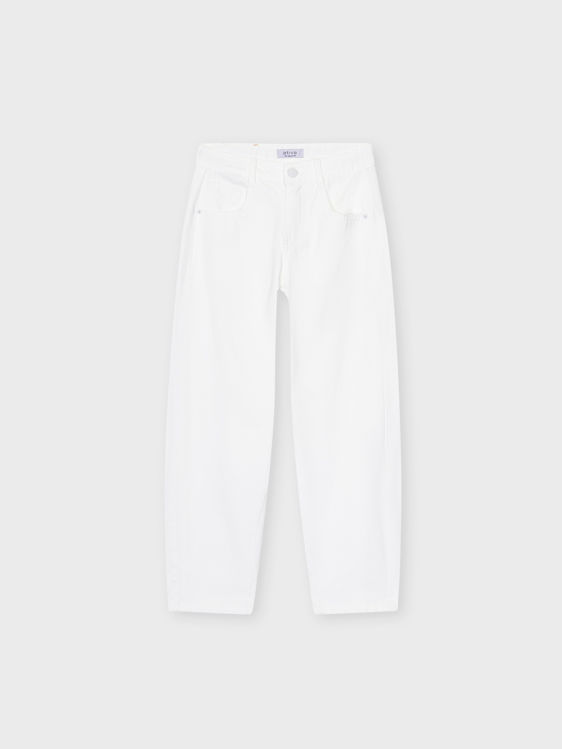 Picture of YX9402 GIRLS WHITE COTTON TWILL WITH ADJUSTABLES 4-14 YEARS